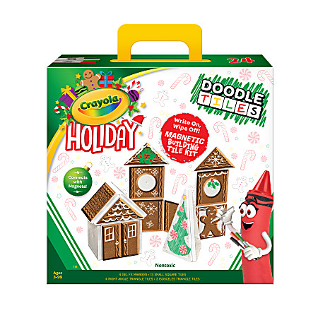 CreateOn Crayola Magnetic Tiles Gingerbread Doodle Set Of 24 Pieces - Office Depot | Office Depot and OfficeMax 