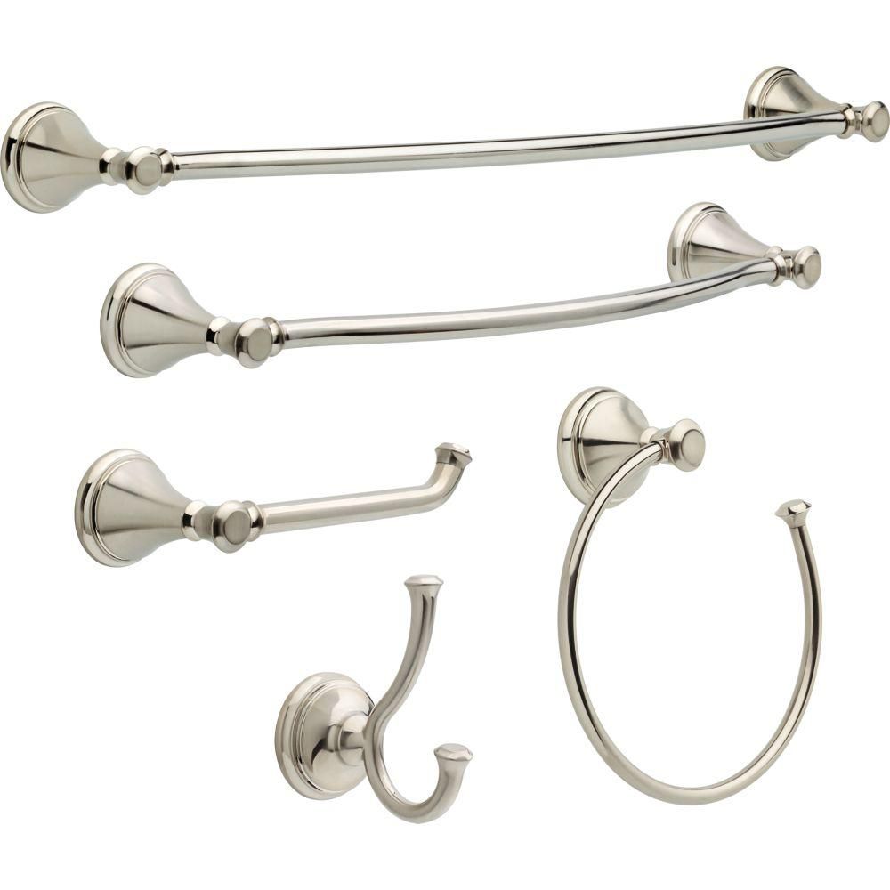 Delta Cassidy 5-Piece Bath Hardware Set in Stainless Steel-CSS63-SS-K5 - The Home Depot | The Home Depot