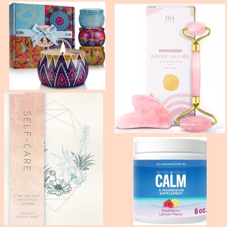 Self care items that are easy to locate and affordable! I love journaling and when there are prompts given, it helps me guide my thoughts! The roller and the gummies are also a must as they simply soothe you! And the candles just lift the spirit altogether.!!#LTKGiftGuide

#LTKbeauty #LTKunder50
