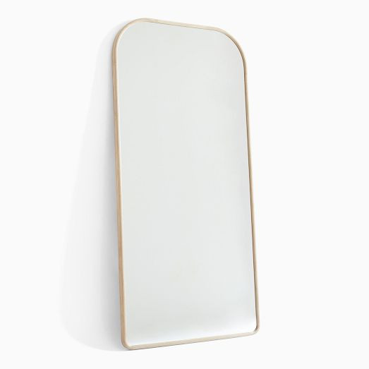 Streamline Oversized Wide Arch Wood Floor Mirror | West Elm CA