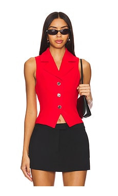 Lovers and Friends Elena Vest Top in Red from Revolve.com | Revolve Clothing (Global)