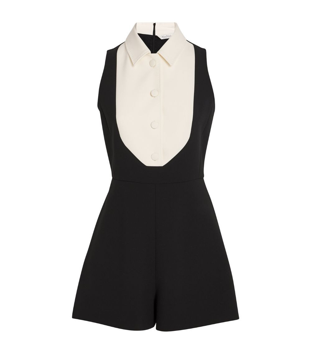 Stretch-Sable Tuxedo Playsuit | Harrods
