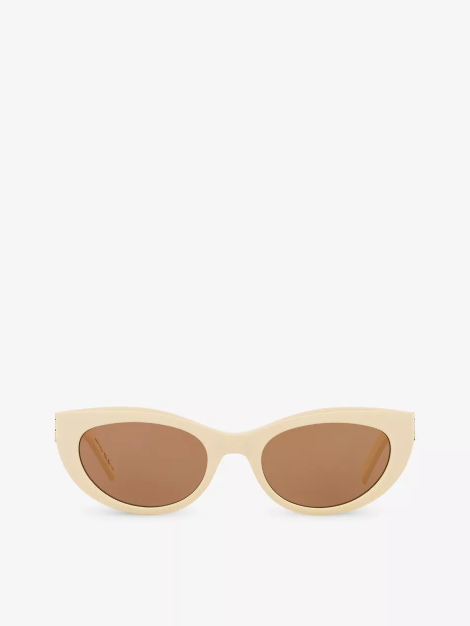 SLM115 oval-frame acetate sunglasses | Selfridges