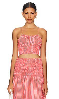 FAITHFULL THE BRAND Baia Top in Baratti Stripe Red from Revolve.com | Revolve Clothing (Global)