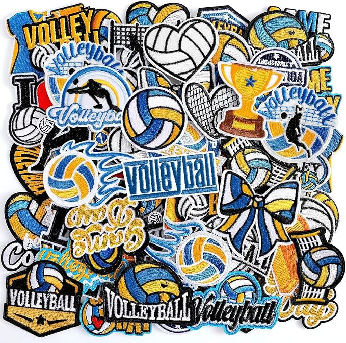 72 Pcs Volleyball Iron on Patches Embroidered Iron on Hat Patch 36 Style Sport Appliques for Truc... | Amazon (US)