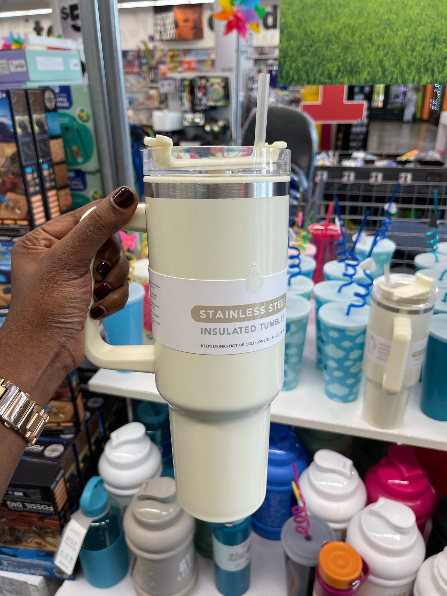 Stanley Cup Dupe , I’m obbesed .. it’s not spill proof but overall it’s a WIN ! For only $5 

#LTKunder50 #LTKunder100