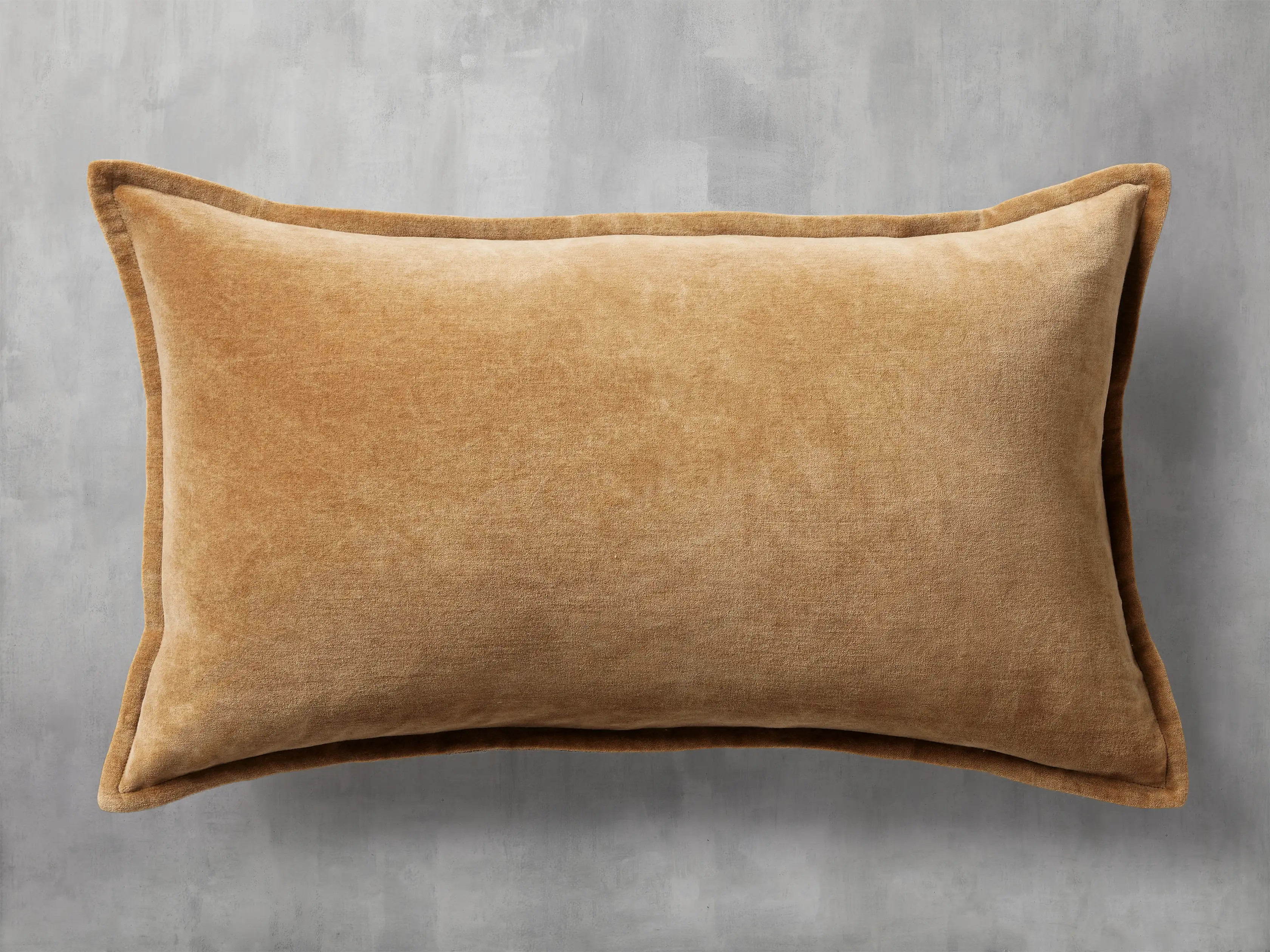 Stone Washed Velvet Lumbar Pillow Cover | Arhaus