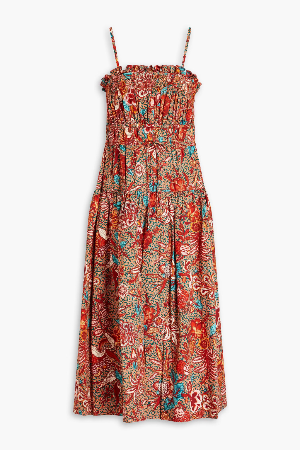 Lisbet floral-print cotton-poplin midi dress | The Outnet (US and CA)