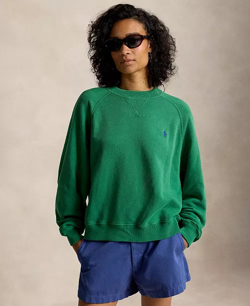 Polo Ralph Lauren Women's Lightweight Fleece Crew Neck Sweatshirt - Macy's | Macy's
