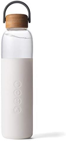 Soma BPA-Free Glass Water Bottle with Silicone Sleeve, White, 25oz | Amazon (US)