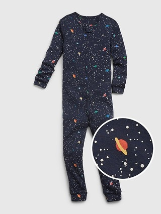babyGap 100% Organic Cotton Space Print Footless One-Piece PJ | Gap (US)