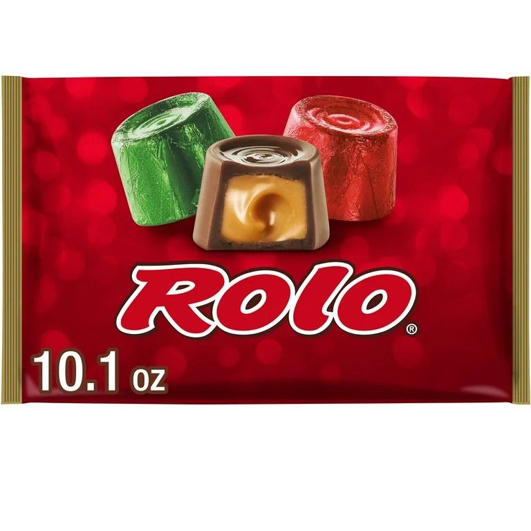 Rolo Rich Chocolate Caramels Christmas Candy, Bag 10.1 oz | Walmart (US)