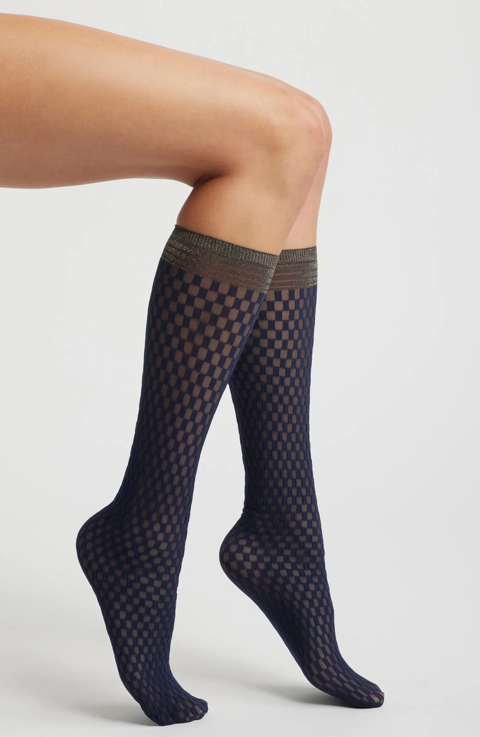 Oroblu Check Lace Knee High Socks | Nordstrom | Nordstrom