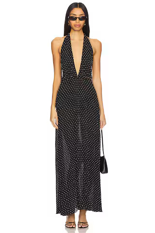 District Maxi Dress in Onyx Polka | Revolve Clothing (Global)