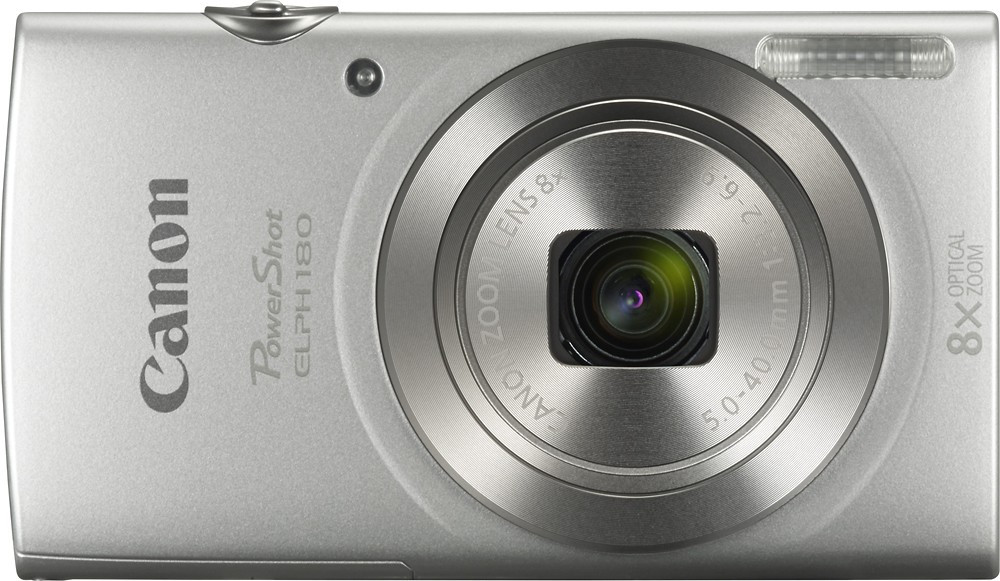 Canon - PowerShot ELPH 180 20.0-Megapixel Digital Camera - Silver | Best Buy U.S.