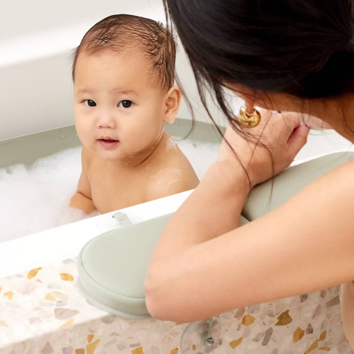 Lalo 2pc Baby Bath Knee and Elbow Saver Set - Sage | Target