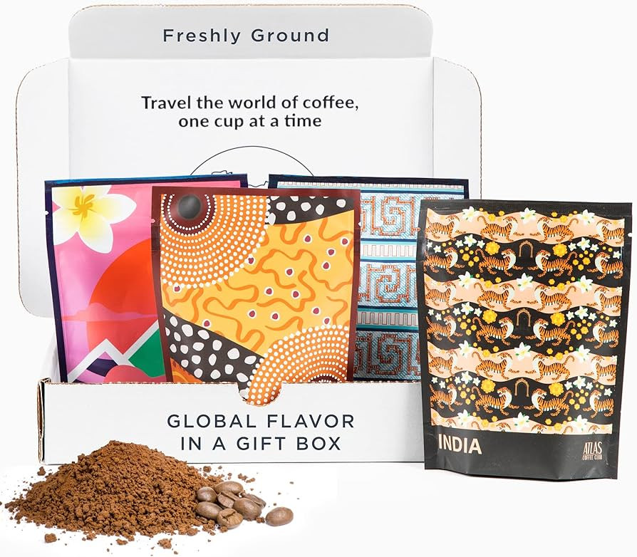 Atlas Coffee Club World of Coffee Discovery Set - Gourmet Coffee Gift Sampler - 4-Pack Variety Bo... | Amazon (US)
