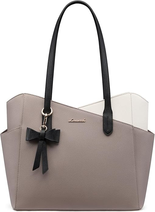 LOVEVOOK Small Tote Purse for Women, 2026 Structured PU Leather Handbags with Top Handle, Elegant... | Amazon (US)