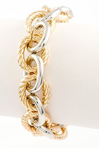 Karmas Canvas Chain Cable Braid Bracelet (Two Tone) | Amazon (US)