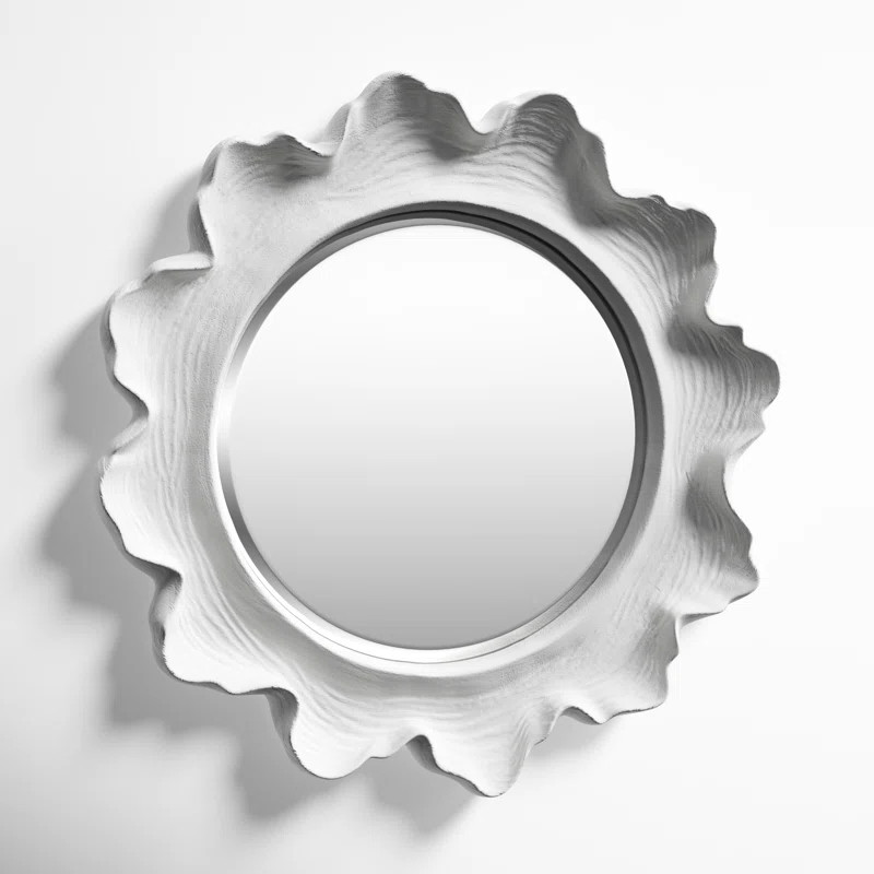 Joss & Main Chizaram Sea Coral White Round Mirror & Reviews | Wayfair | Wayfair North America