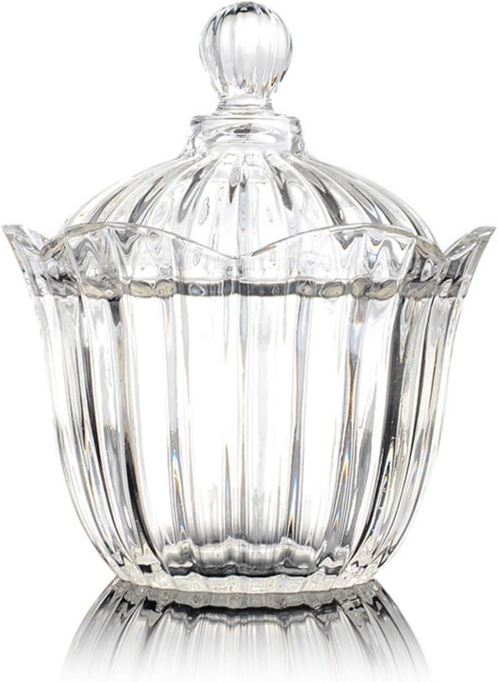 28 oz Large Glass Candy Dish with Lids Crystal Glass Candy Jar Home Decor Covered Wedding Buffet ... | Amazon (US)