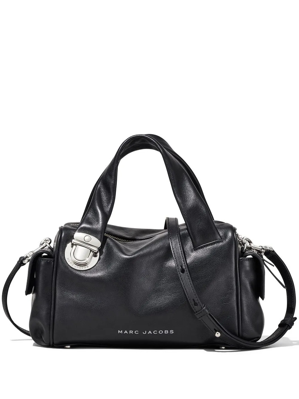 Marc Jacobs The Satchel logo-plaque Tote Bag - Farfetch | Farfetch Global