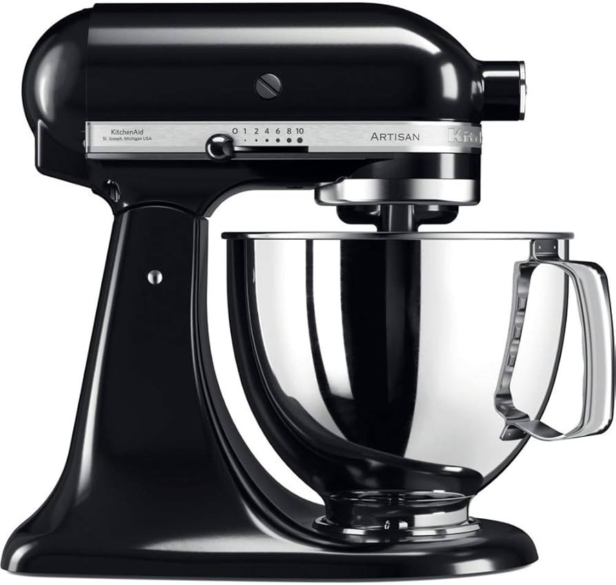 KitchenAid MIXER TILT-HEAD 4.8L - ARTISAN - ONYX BLACK 5KSM125BOB | Amazon (UK)