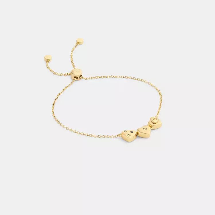 Heart Cluster Slider Bracelet | Coach Outlet US