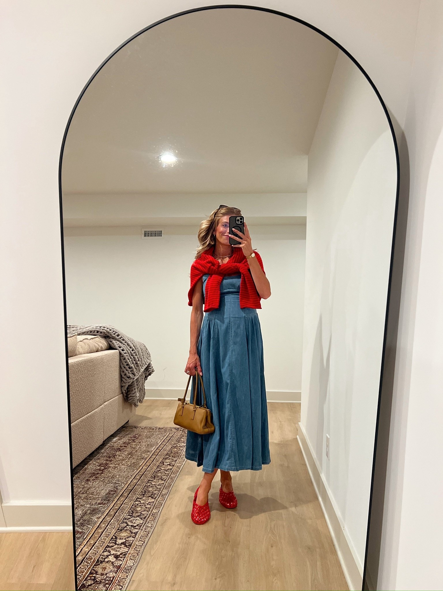 I love this sweater styled over the shoulders with a jean dress! Wearing a medium in the sweater for the bump. ❤️

#LTKBump #LTKSeasonal #LTKTravel