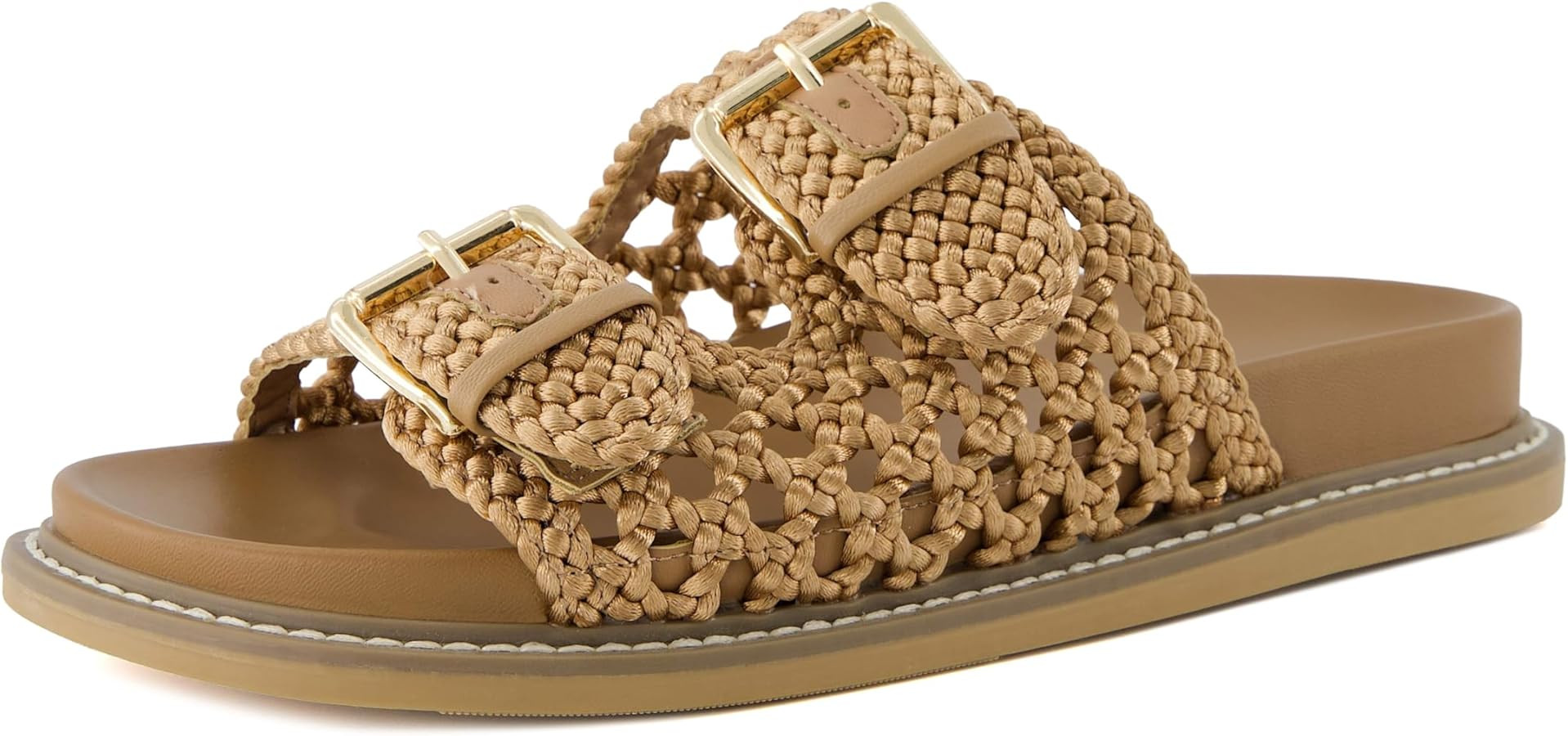 CUSHIONAIRE Women's Weaver Woven footbed sandal with +Comfort, Wide Widths Available | Amazon (US)