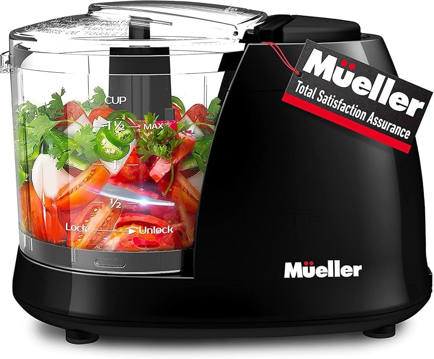 Mueller Mini Food Processor, Electric Food Chopper, 1.5-cup Meat Grinder, Mix, Chop, Mince and Bl... | Amazon (US)