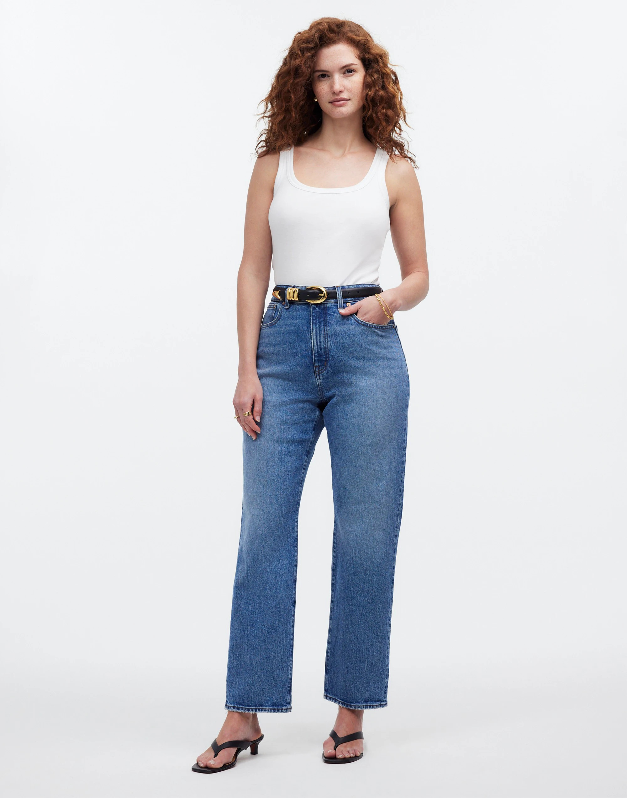 The Curvy '90s Straight Crop Jean in Hazeldell Wash | Madewell