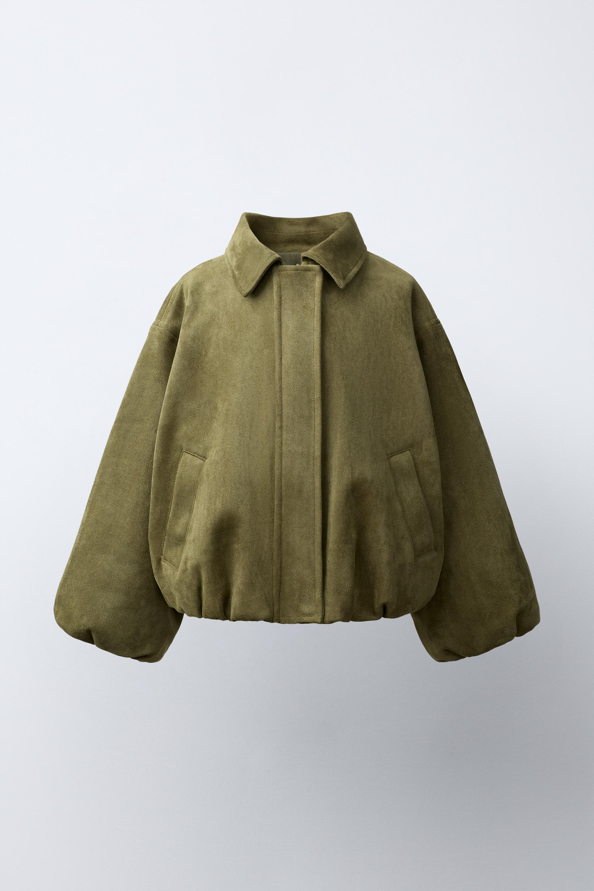 FAUX SUEDE BOMBER JACKET | Zara UK