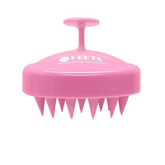 Hair Shampoo Brush, HEETA Scalp Care Hair Brush with Soft Silicone Scalp Massager (Rose Pink) | Amazon (US)