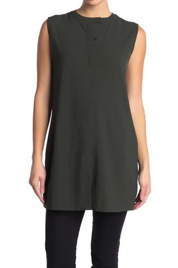 H HALSTONSleeveless Button Front Tunic | Nordstrom Rack