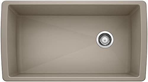 BLANCO, Trufle 441765 DIAMOND SILGRANIT Super Single Undermount Kitchen Sink, 33.5" X 18.5" | Amazon (US)