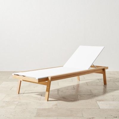 Santa Barbara Outdoor Natural Teak Chaise | Williams-Sonoma