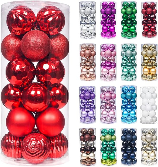 XmasExp 60mm/2.36" Christmas Ball Ornaments Shatterproof Christmas Ornaments Set Decorations for ... | Amazon (US)