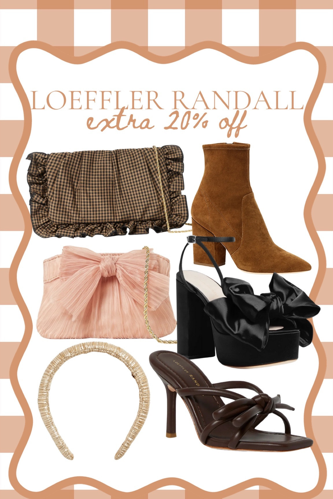 Loeffler Randall is an extra 20% off today!! 
Use code ‘THANKFUL’ at checkout for 20% off 

Loeffler Randall, sale, bow clutch, bow heels, gold headband, cross body bag

#LTKsalealert #LTKGiftGuide #LTKstyletip