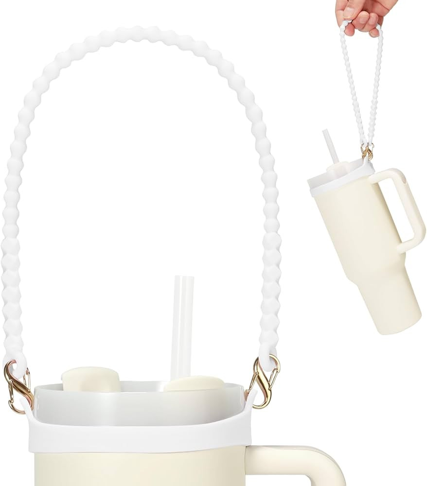 Water Bottle Handle,Soft Durable Silicone Water Bottle Sling, Carrier, Holder with Strap for 8-40... | Amazon (US)