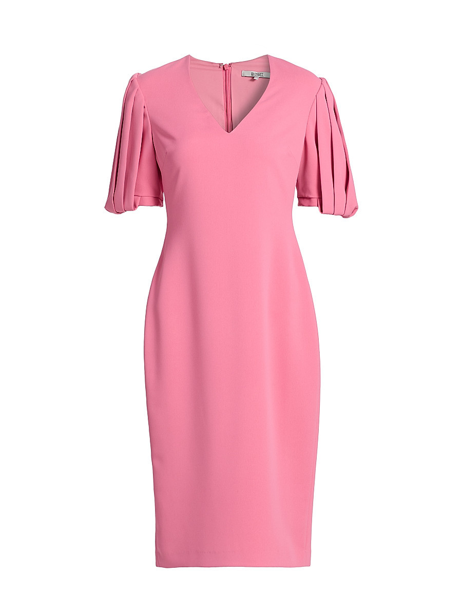 Women's Pleated-Sleeve Strech-Crepe Dress - Seacoral - Size 4 | Saks Fifth Avenue