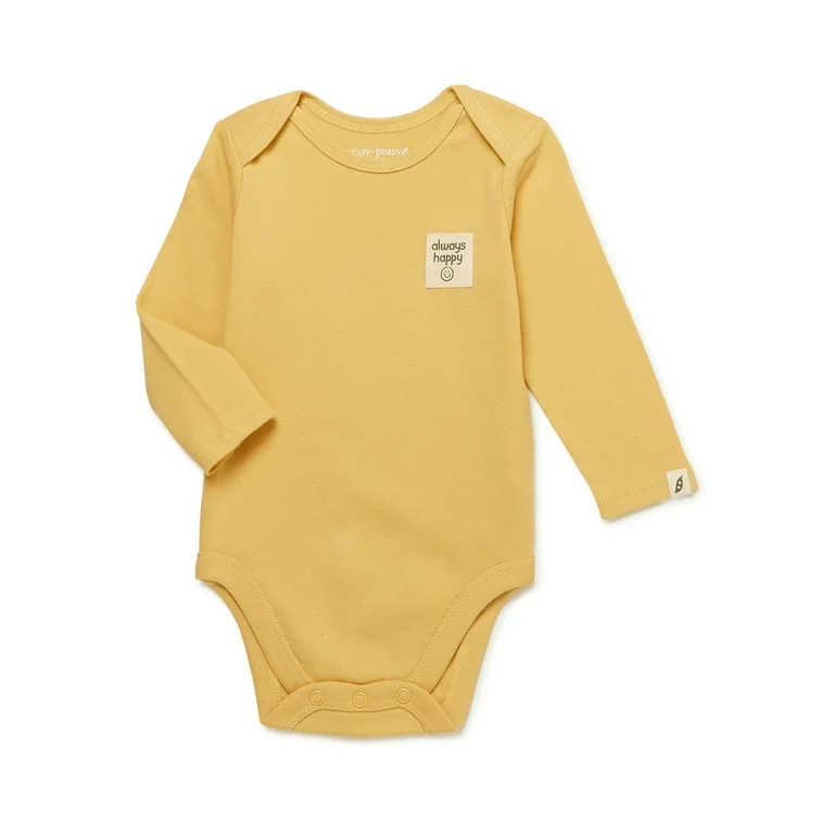 easy-peasy Baby Solid Bodysuit with Long Sleeves, Sizes 0/3-24 Months | Walmart (US)