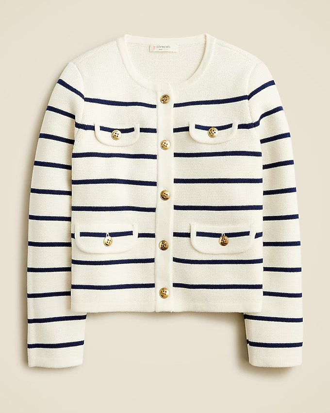 Girls' Emilie sweater lady jacket in stripe | J. Crew US