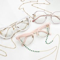 Gold Glasses Chain/Sunglasses Necklace Beaded | Etsy (US)