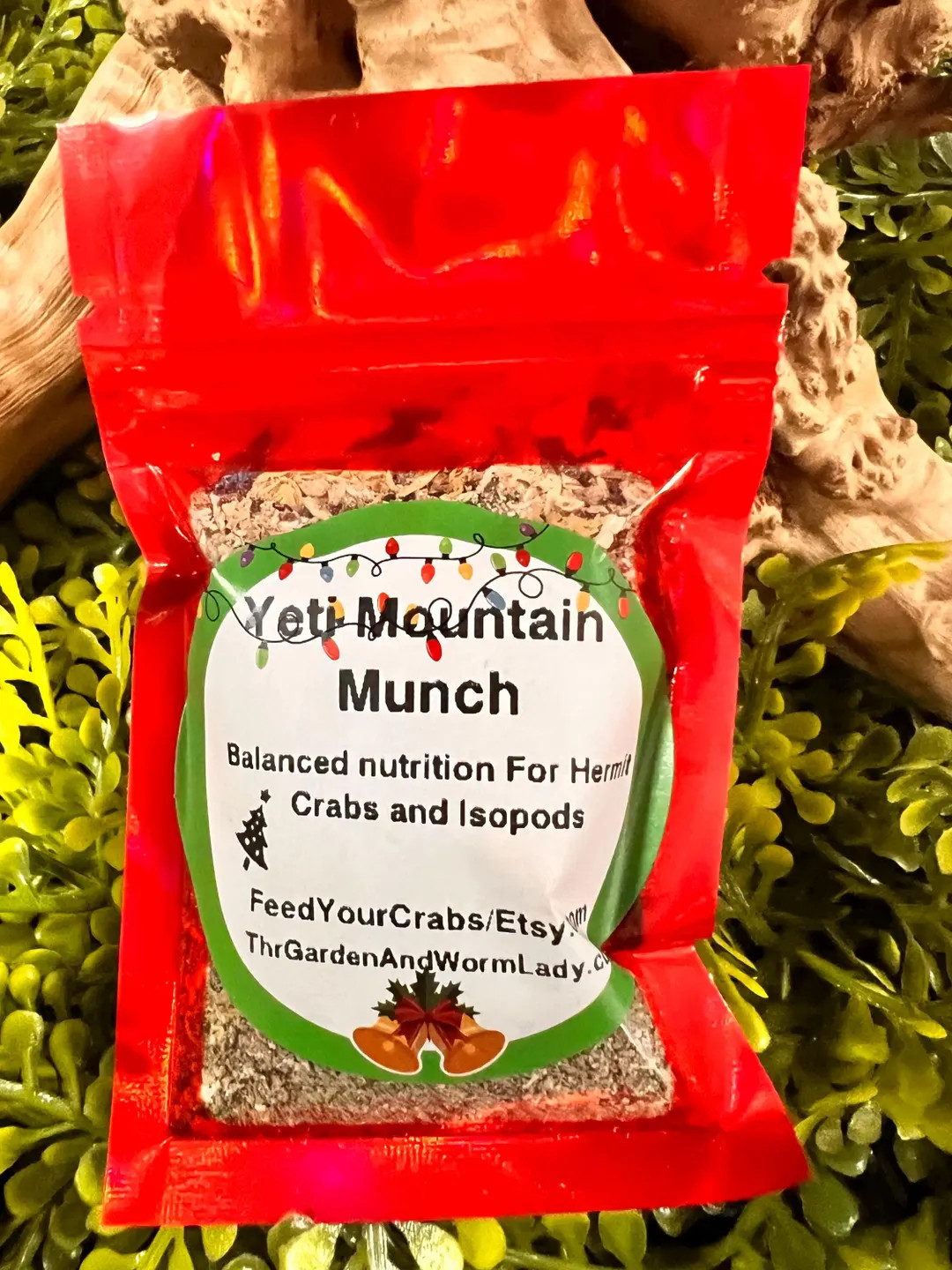 Yeti’s Mountain Munch– Holiday Hermit Crab Feast With Black Soldier Fly's and Strawberry Leav... | Etsy (US)