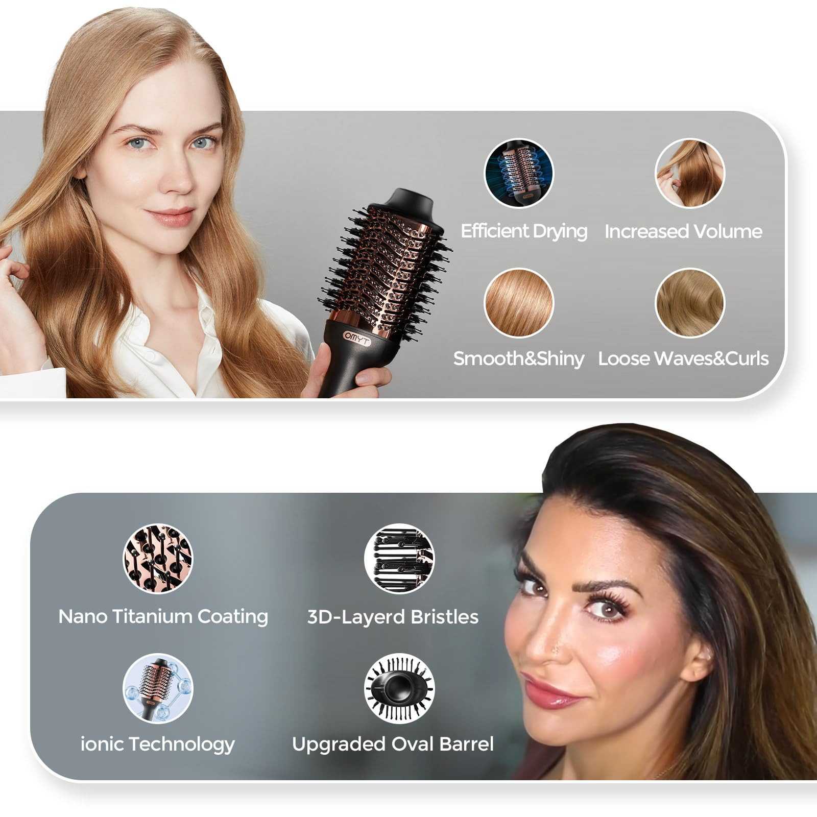 TYMO Hair Dryer Brush Blow Dryer Brush in One, 4 in 1 Ionic Hairdryer and Styler Volumizer with O... | Amazon (US)