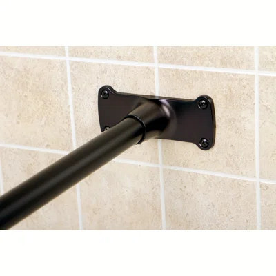 Kingston Brass Vintage 63-Inch L-Shaped Shower Curtain Rod | Wayfair North America