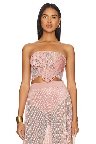 Bahia Maria Jardin De Las Rosas Crop Top in Pink from Revolve.com | Revolve Clothing (Global)