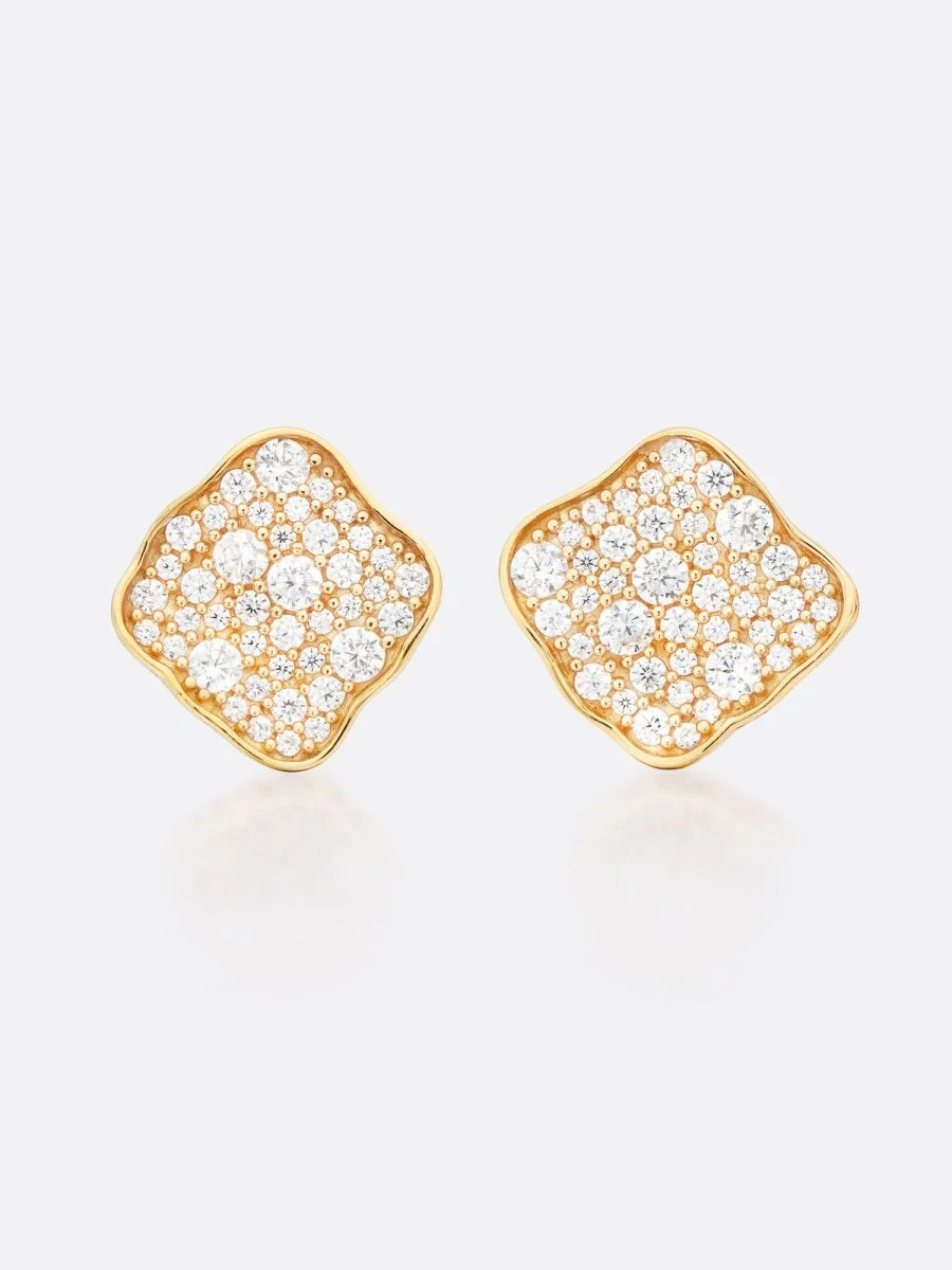 Brochu Walker | Women's Fine Jewelry Petite Fleur Pavé Diamond Stud Earrings | Brochu Walker