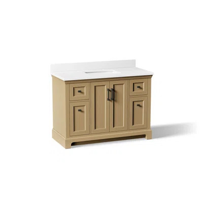Charlemont 48 In. Bathroom Vanity Cabinet With Sink And Quartz Top | Wayfair North America